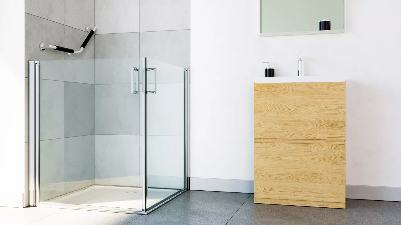 Half Height Corner Pivot Doors