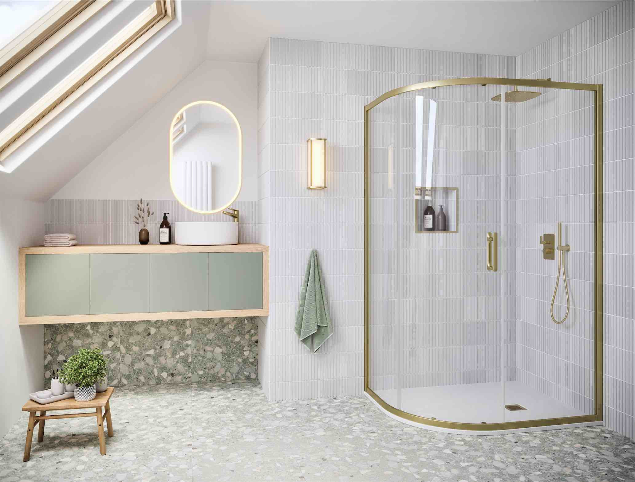 Ili Brushed Brass Sliding Offset Quadrant R