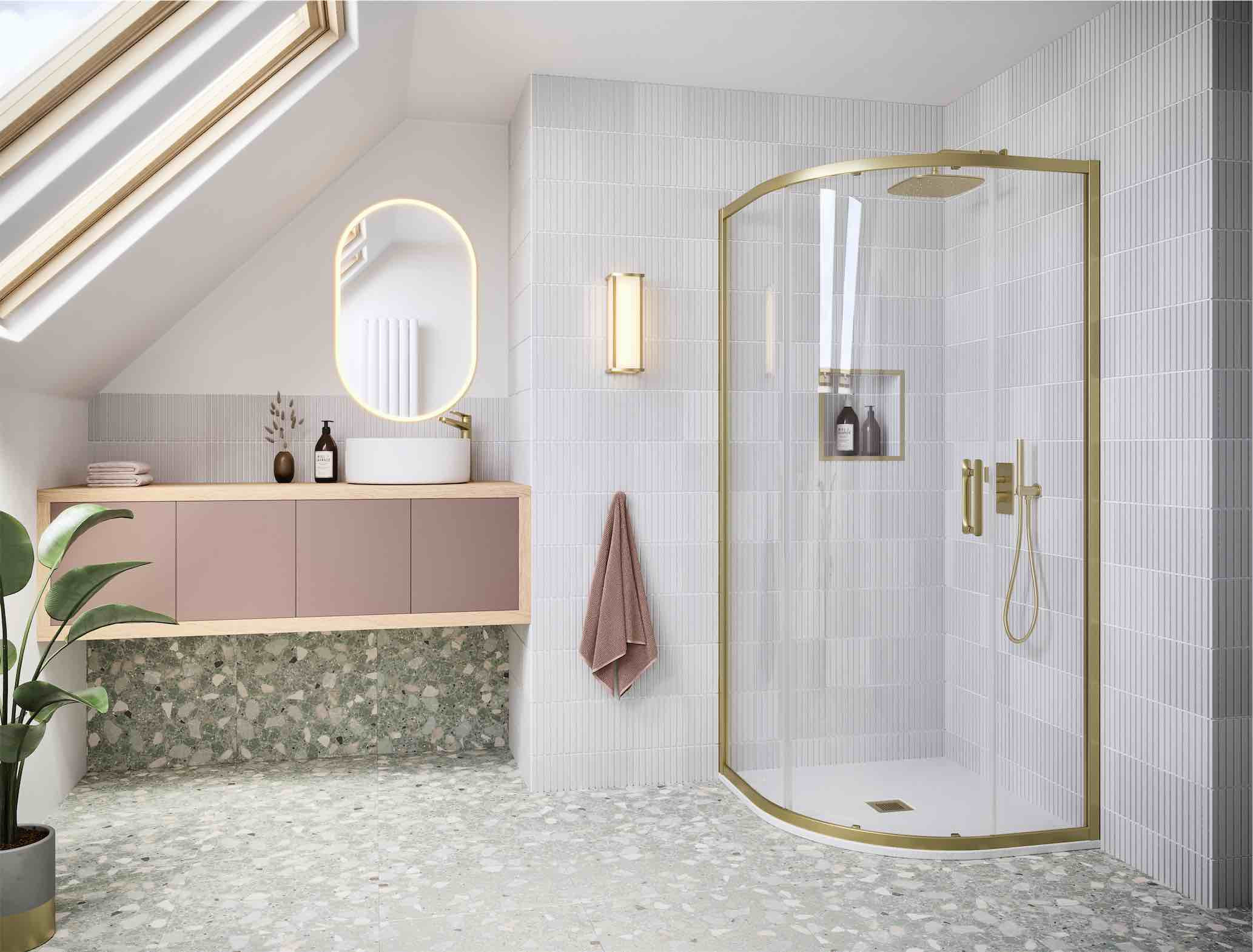 Ili Brushed Brass Sliding Quadrant R