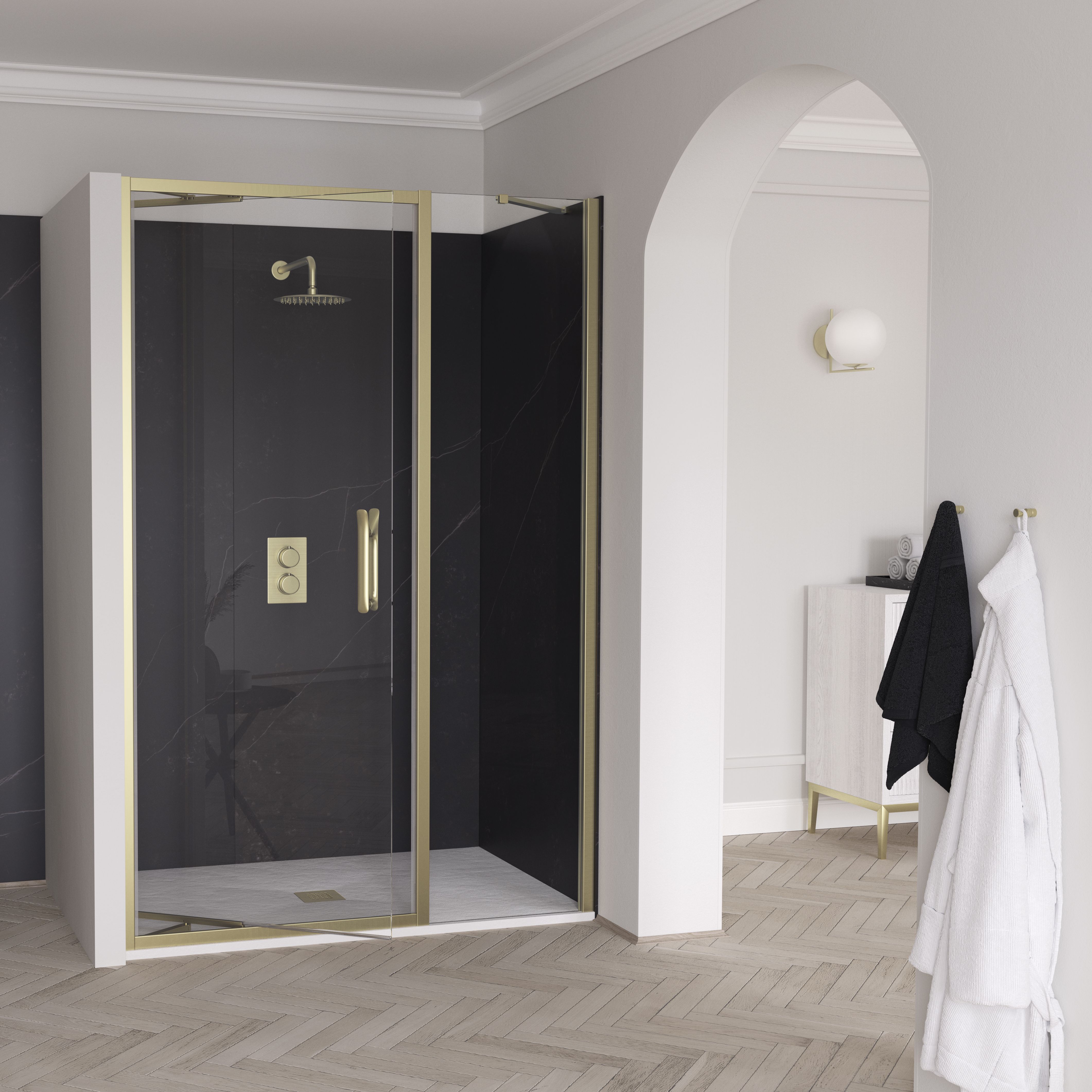 Infold Door with Inline Panel