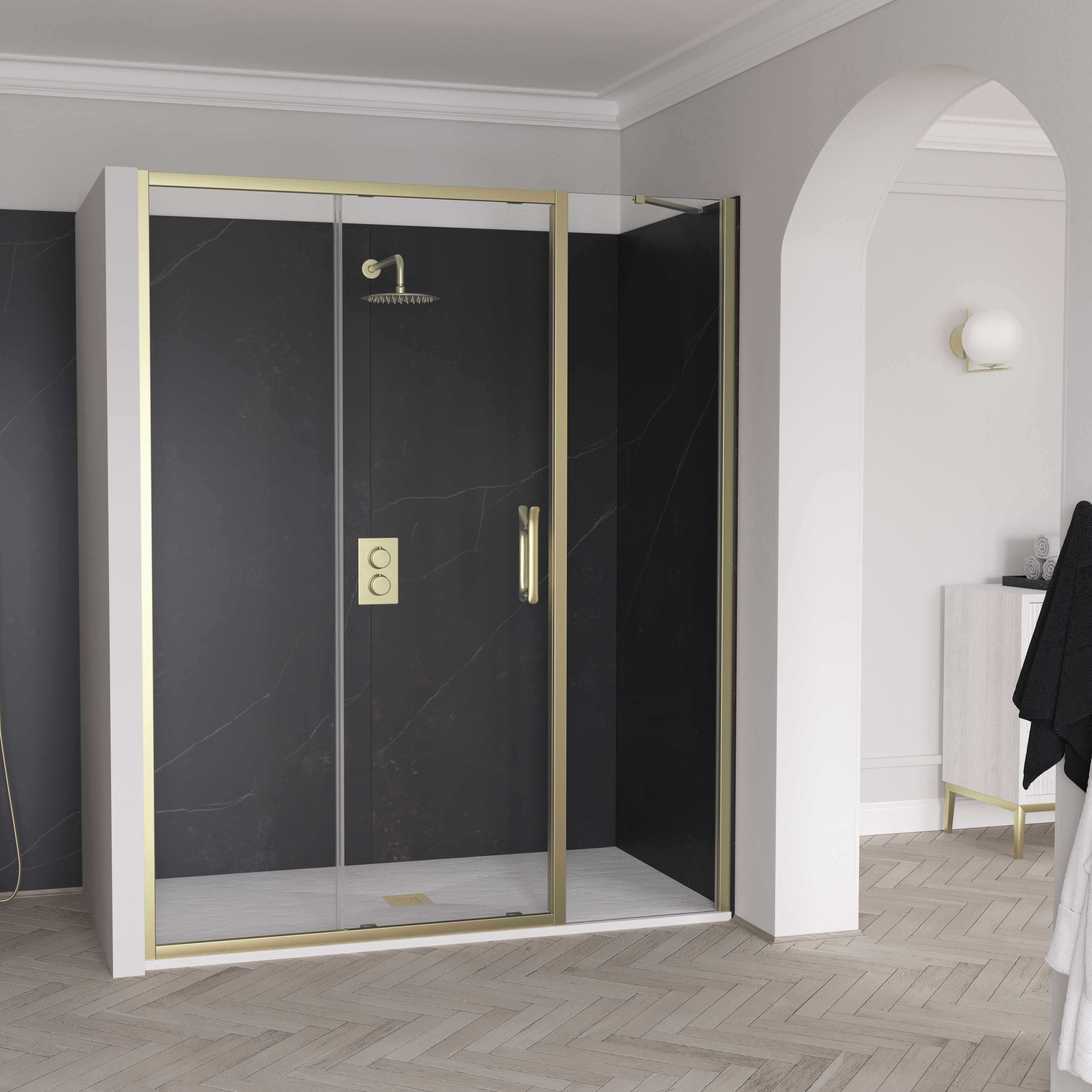 Sliding Door with Inline Panel