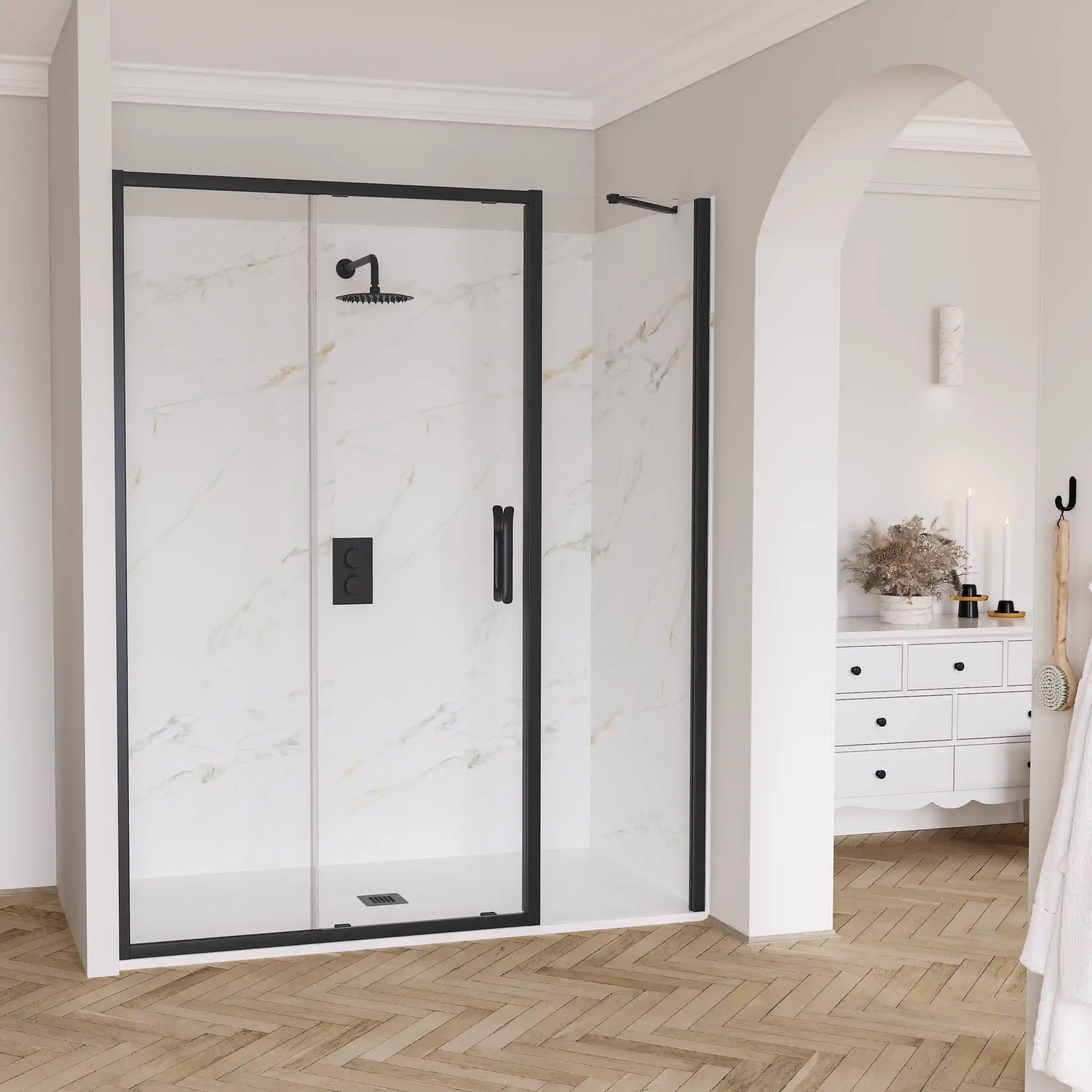 Sliding Door with Inline Panel