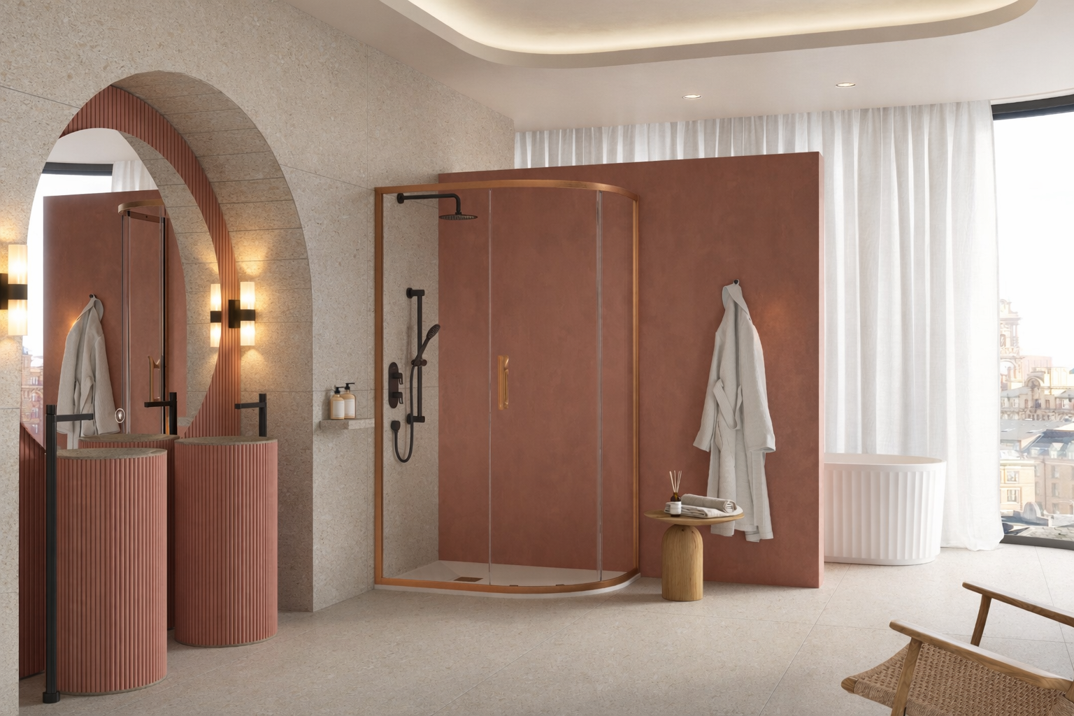 Eto brushedbronze with lighting