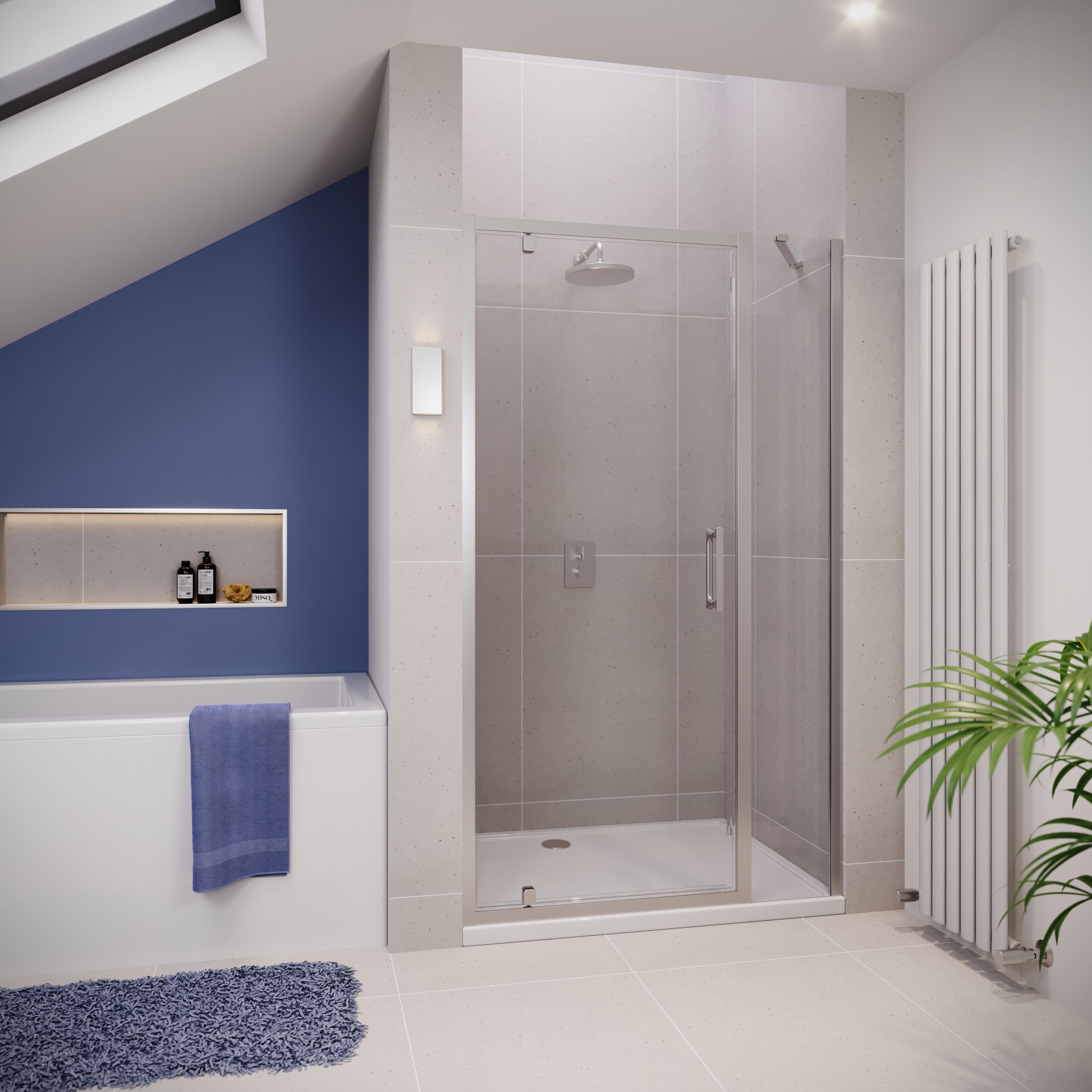 Pivot Door with Inline Panel