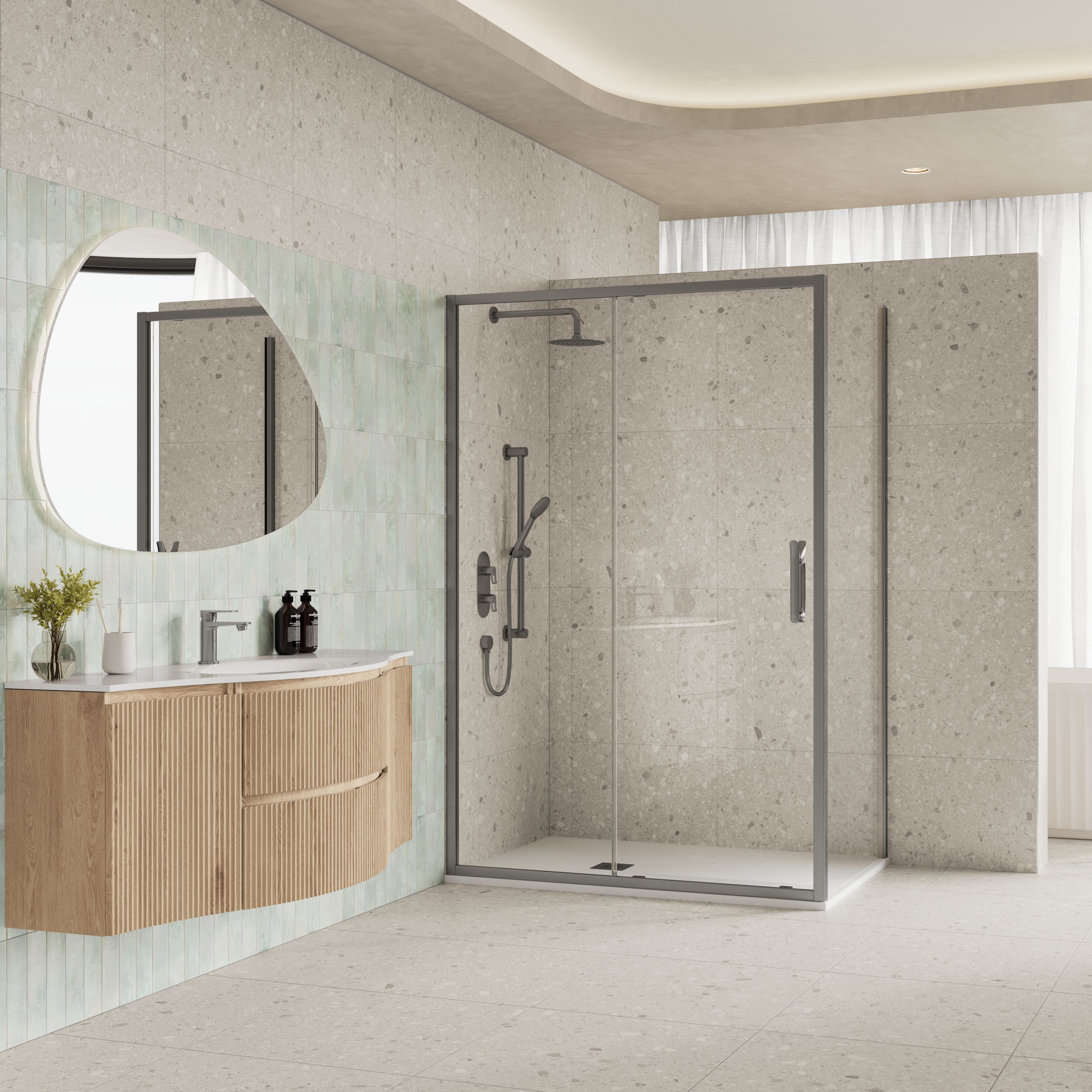 Sliding Door with Side Panel