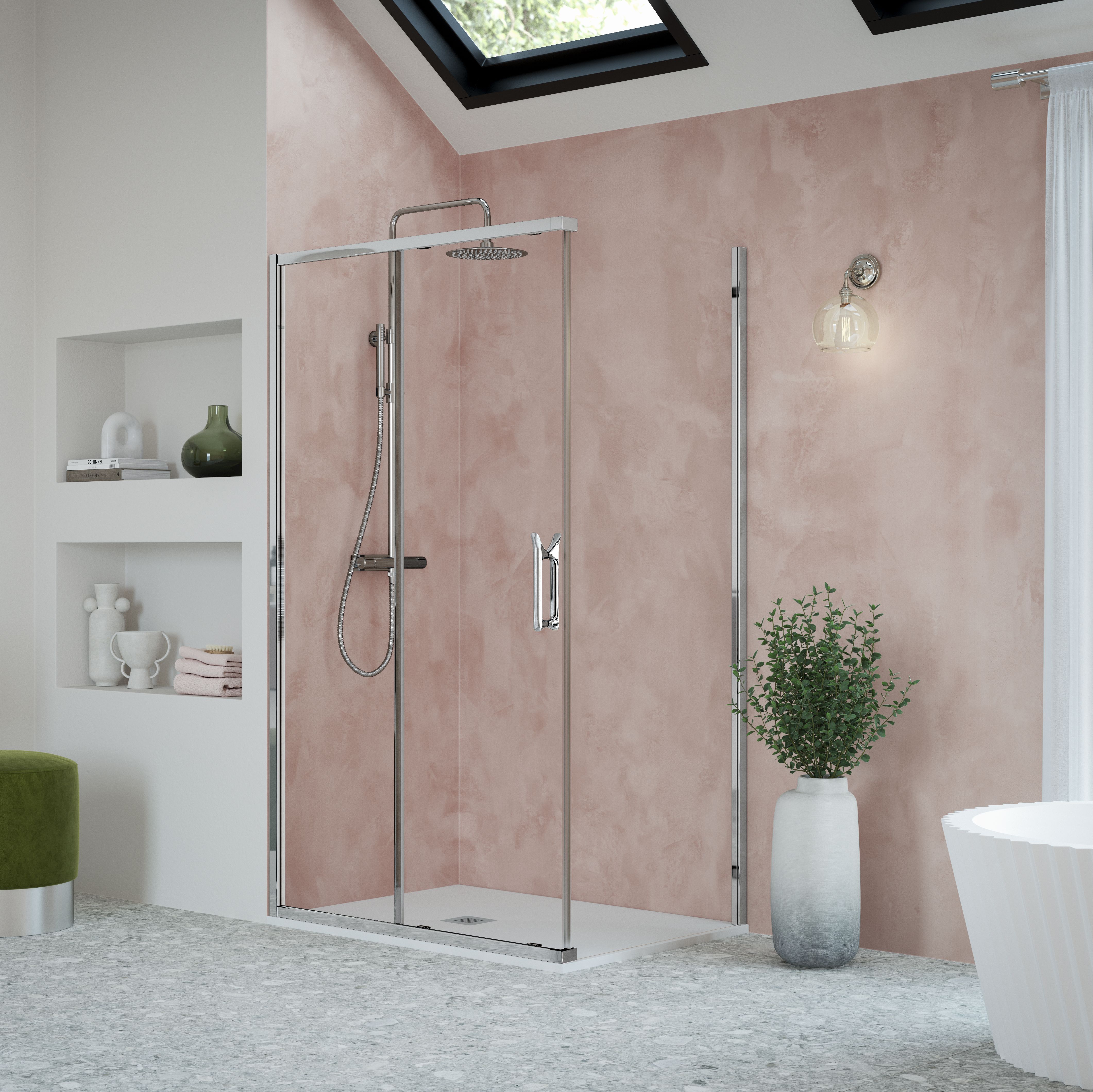 Sliding Door with Frameless Side Panel