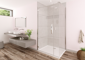 ORO Hinge Door with Ultra Frameless Corner Side Panel